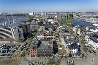 Kattendijkdok, harbour basin, high-rise residential buildings, apartment buildings, old harbour