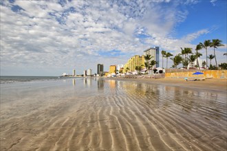 Mazatlan Golden Zone (Zona Dorada), famous touristic beach and resort zone in Mexico