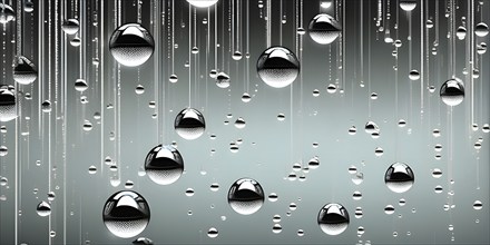 Background with falling raindrops, AI generated, colors, animation, abstract, geometry, art,