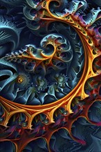 Abstract illustration of fractal patterns found in nature representing the application of