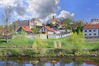 Quiet countryside village along the Elbe River, Bohemia, Czech Republic, Europe