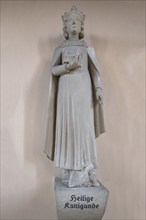 Sculpture of Empress Kunigunde in St Kunigund's Church, Schnaittach, Middle Franconia, Bavaria,