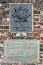 Commemorative plaque for British 2nd Battalion, Coldstream Guards defending Château d'Hougoumont in