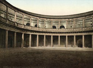 Granada. Alhambra. Palacio Carlos V, Spain, c. 1890, Historic, digitally restored reproduction from