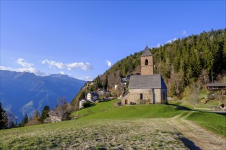 St. Kathrein Church, Hafling, Meran, South Tyrol, Italy, Europe