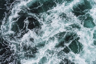 Top Down over sea waves at storm