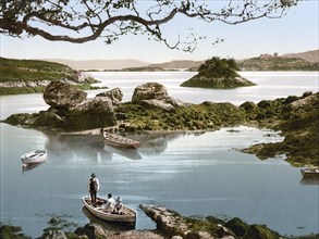 Glengariff harbour, County Cork, Ireland, Historical, digitally restored reproduction from a 19th