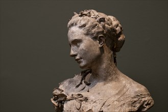 Bust of a woman, Jean-Baptiste Carpeaux, French sculptor and painter, Ny Carlsberg Glyptotek or New