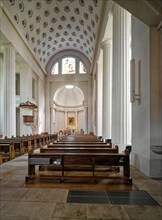 Catholic castle church and parish church of St Mary, interior view, Köthen, Saxony-Anhalt, Germany,