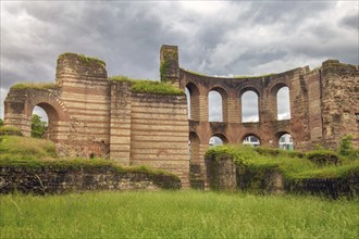 UNSECO World Heritage Site in Trier: The Imperial Baths, remains of an ancient Roman bathing