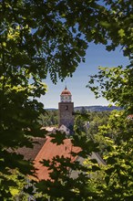 View of the Römerturm, Oberstadtturm, Oberer Turm, Hoher Turm, built on the remains of the first