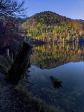 Autumn atmosphere at Hechtsee lake near Kufstein, Tyrol, Austria, Europe