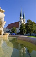 Pilgrimage, Kapellplatz with the parish and collegiate church of St Philipp and Jakob, Altötting,