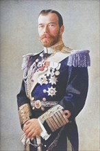 The Tsar Nicholas II of Russia 1868-1918, Historical, digitally restored reproduction from a 19th