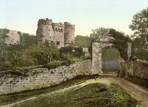 Carisbrocke, Carisbrooke, das Schloss, Isle of Wight, England / the castle, England, Historic,