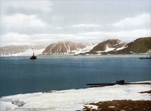 The Bay of the Danes, Spitsbergen, Norway, c. 1895, Historical, digitally restored reproduction