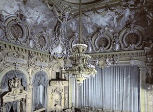 The theatre, interior, Monaco, Monte Carlo, Riviera, c. 1895, Historic, digitally restored