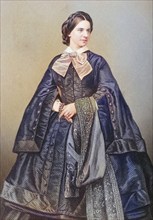 Mademoiselle Victoire Balfe, 1837-1871, French soprano. Painted by DJPound after a photograph by