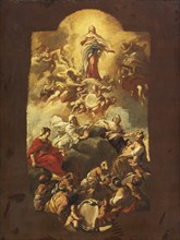 The Assumption Of The Virgin, painting made by Luca Giordano (Italian, 1634-1705), historically,