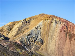 Colorful rhyolite mountain Brennisteinsalda, Landmannalaugar, Fjallabak Nature Reserve, Iceland,