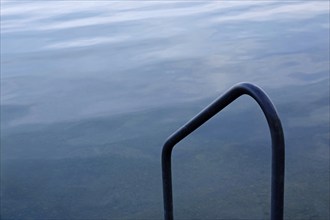 Handrail for access to a lake, Germany, Europe