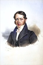 Valentin Mack Senior (1794-1887), civil servant, Historical, digitally restored reproduction from a