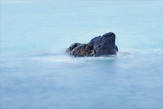 Rock surrounded by water in the sea, Bretgane, France, Europe