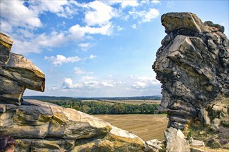 The Devil's Wall. The most striking part of the Devil's Wall is located from Weddersleben to