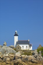 Lighthouse at the Pointe de Pontusval, Plouneour Brignogan Plage, Finistere Penn ar Bed, Breizh,