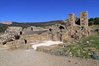 Amphitheatre at Baelo Claudia Roman site, Cadiz province, Spain, Europe