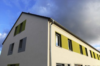 Residential building with modern facade painting Ludwigshafen, Rhineland-Palatinate