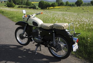 Motorbike MZ ES 150, vintage car, oldie from the GDR