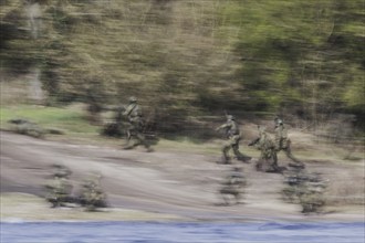 Soldiers, taken during the military exercise 'Wettiner Schwert' with German and Czech soldiers near