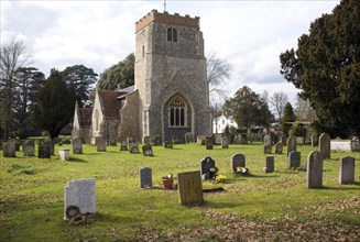 St Mary church, Dallinghoo, Suffolk, England, UK, uniquely in the county it's tower is to the east