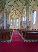 Church of St Jacob on the market square, interior view, Köthen, Saxony-Anhalt, Germany, Europe