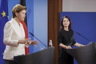 Annalena Bärbock (Alliance 90/The Greens), Federal Foreign Minister, at a joint press conference