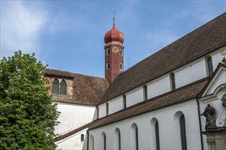 Monastery on peninsula Wettingen at river Limmat, Baden, Aargau, Switzerland, Europe