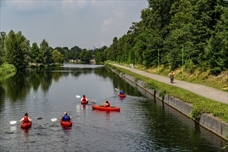 Sportpark Wedau, regatta course, parallel canal, tour with hire kayaks through the Duisburg water