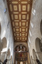 Ceiling and chancel of the High Romanesque church, Schottenkloster Sankt Jakob, Regensburg, Upper