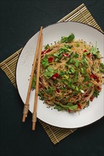 Funchosa, Korean salad, with vegetables, homemade, no people