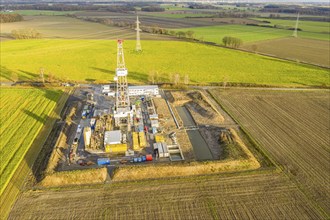 Final construction phase of oil rig, used for tool tests only, company Baker Hughes, Ahnsbeck near