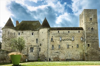 Nemours. Medieval castle of 12 century. Seine-et Marne department. Ile-de-France. France. Europe