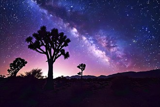 Milky way brightly visible draped across the atacama desert sky, AI generated