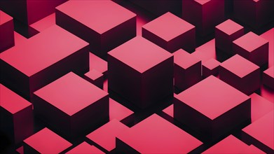 Squares dominate a flat background low poly design, AI generated, colors, animation, abstract,