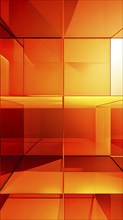 Abstract background composed of overlapping rectangles in various shades of orange, AI generated