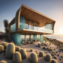 Building with a facade inspired by the skin of a cactus showcasing natural methods of heat