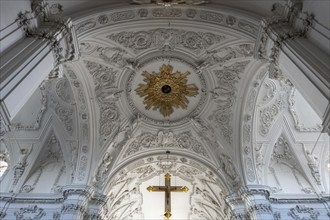 Domed vault above the chancel, St Kilian's Cathedral, Würzburg, Lower Franconia, Bavaria, Germany,