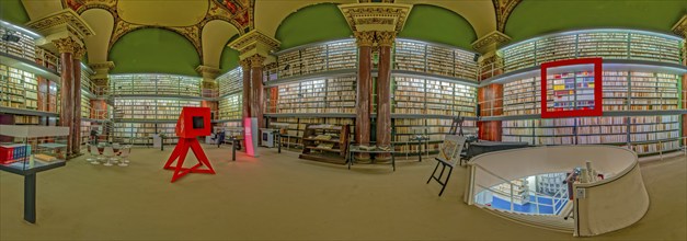 Herzog August Library Interior Panorama Wolfenbüttel Germany