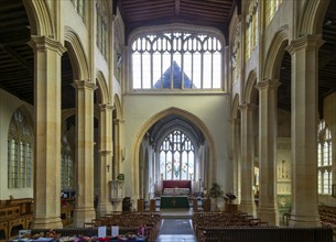 Interior church of Saint Peter and Saint Paul, Northleach, Gloucestershire, England, UK