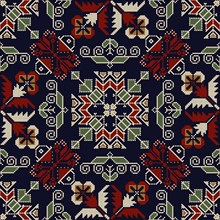 Traditional Bulgarian embroidery vector pattern